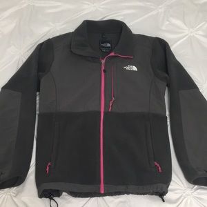 North Face Dark Grey Fleece Jacket Women Size L